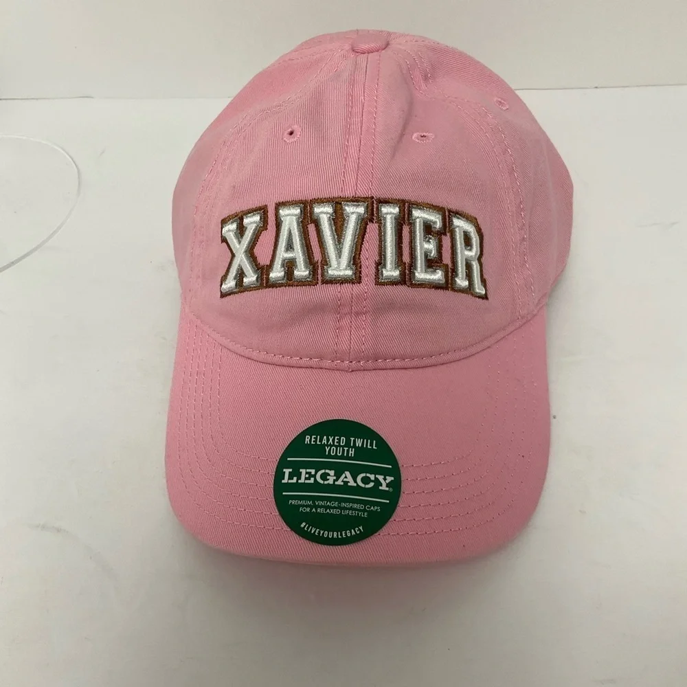 LEGACY Xavier U HBCU Light Pink Baseball Hat NWT Cotton Dad Cap Youth Adjustable